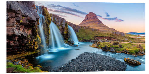 Obraz na szkle akrylowym Magical Iceland, Waterfall on Snaefellsnes