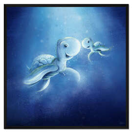 Gerahmter Kunstdruck Kleine Schildkröten