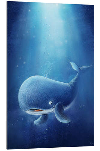 Aluminium print Cute whale