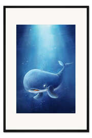 Gerahmter Kunstdruck Süßer Walfisch