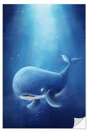 Muursticker Cute whale