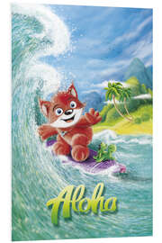 Quadro em PVC Aloha Surfer Fox