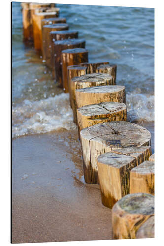 Alubild Buhnen am Ostsee-Strand