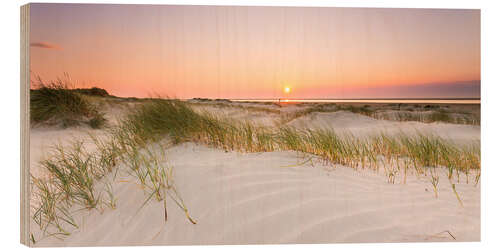 Hout print In the dunes of Saint Peter Ording