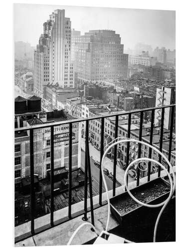 Hartschaumbild New York: Blick vom Penthouse, 56 Seventh Avenue, Manhattan