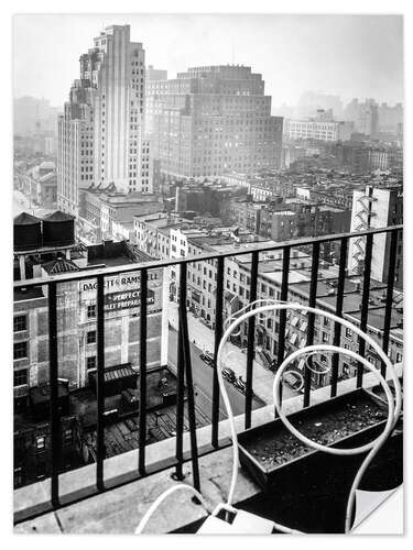 Selvklæbende plakat New York: View from penthouse, 56 Seventh Avenue, Manhattan