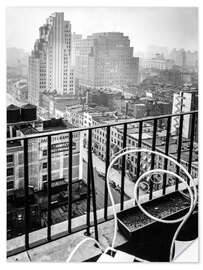 Naklejka na ścianę New York: View from penthouse, 56 Seventh Avenue, Manhattan