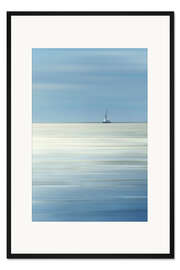 Gerahmter Kunstdruck Segelboot auf dem Meer