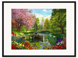 Gerahmter Kunstdruck Waldsee