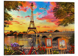 Magnettafel Paris bei Sonnenuntergang