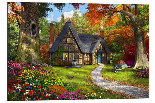 Stampa su alluminio 29562 The LIttle Autumn Cottage