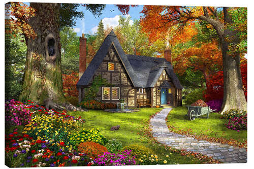 Tableau sur toile La petite maison d'automne