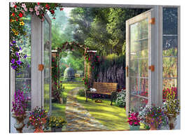 Magnettafel Gartenaussicht