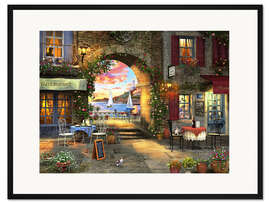 Gerahmter Kunstdruck Mediterraner Abend - Dominic Davison