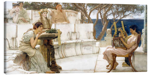Lerretsbilde Sappho and Alcaeus