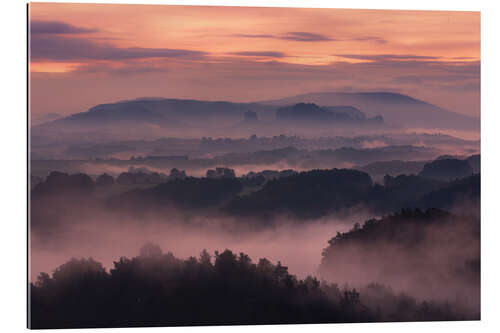 Gallery print mountains and fog