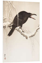 PVC-tavla Blackbird in snow