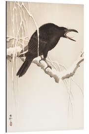 Magnettafel Rabe im Schnee