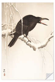 Autocolante decorativo Blackbird in snow