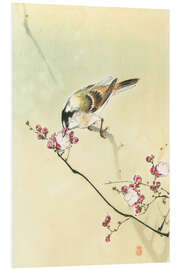 Foam board print Small Bird and Blossoms