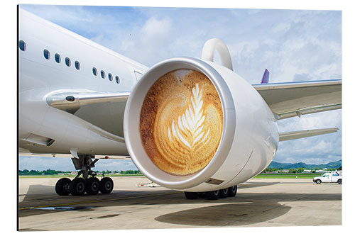 Aluminiumsbilde Latte Departure