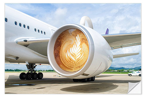 Muursticker Latte Departure