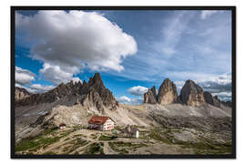 Gerahmter Kunstdruck Drei Zinnen Dolomiten Südtirol