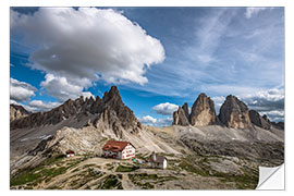 Vinilo para la pared Tres cumbres de Lavaredo en los Dolomitas