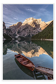 Poster Lac de Braies, Dolomites