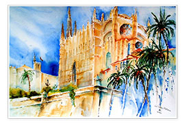 Poster Mallorca Palma Kathedrale - Brigitte Dürr