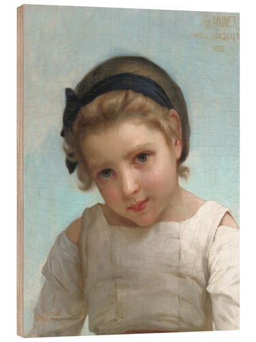 Print på træ Portrait of a Young Girl