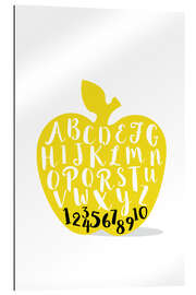 Gallery print ABC apple yellow