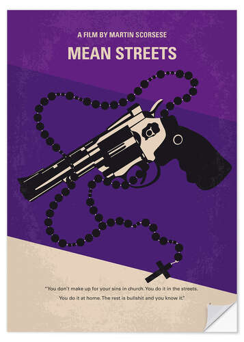 Selvklæbende plakat Mean Streets