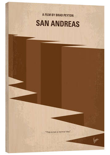 Wood print San Andreas