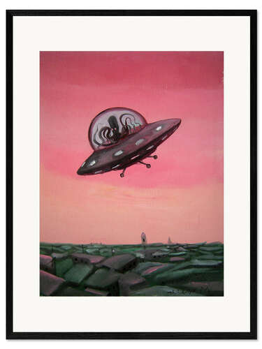 Framed art print Visit from space