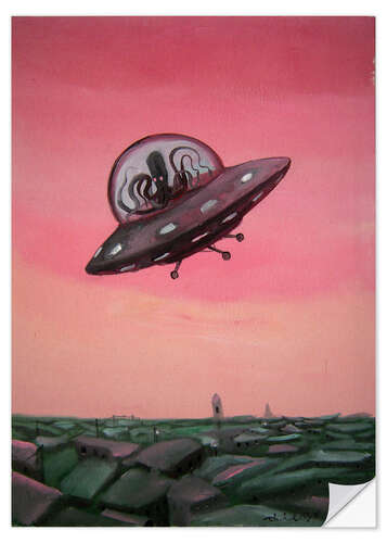 Wall sticker Visit from space