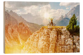 Obraz na drewnie Extreme Bike Trail Mission