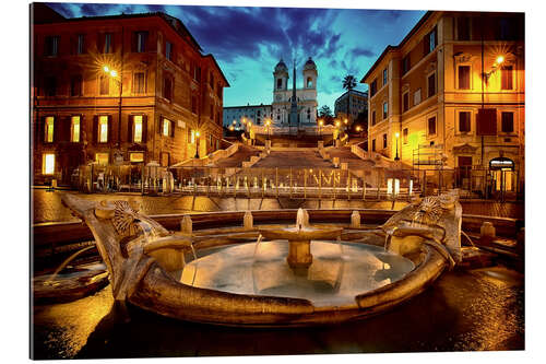 Gallery Print Spanische Treppe und Fontana della Barcaccia in Rom