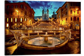 Gallery print Spanish Steps and Fontana della Barcaccia in Rome