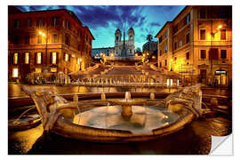 Sisustustarra Spanish Steps and Fontana della Barcaccia in Rome