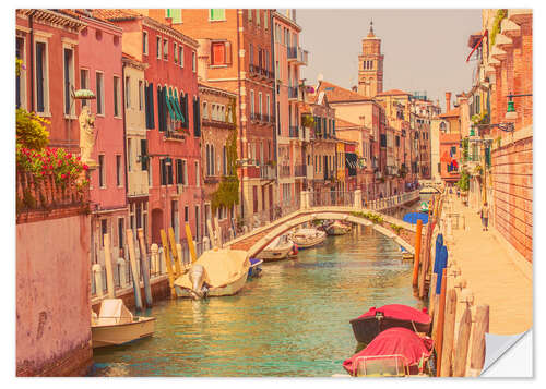 Naklejka na ścianę Venetian canal, Venice