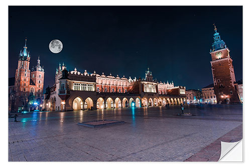 Selvklebende plakat World Famous Cracow Main Square