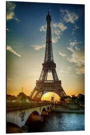 Magnettafel Eiffelturm und Pont d'Iena an der Seine in Paris