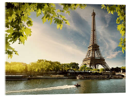 Cuadro de metacrilato Torre Eiffel desde el río Sena