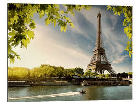 Gallery print Eiffel tower on the river Seine, France