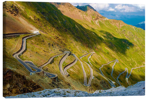 Canvastavla Stelvio Pass - Italian Mountain Pass Road Landscape