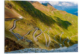Gallery Print Stelvio Pass - Italienische Gebirgspass-Straßen-Landschaft