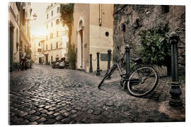 Acrylic print Bike in Trastevere, Rome