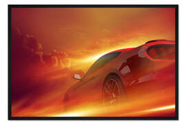 Gerahmter Kunstdruck Glühende Reifen