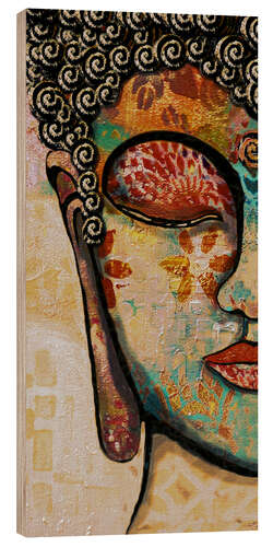 Cuadro de madera Buddha -Be happy